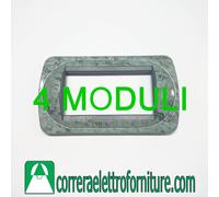Cal 334/4 placca in vero legno massello colore radica di acero 4 moduli compatib