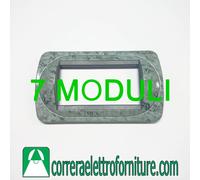 Cal 334/7 placca in vero legno massello colore radica di acero 7 moduli compatib