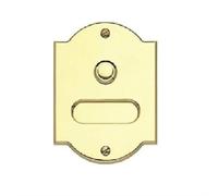 CAL CAMPANELLO E TARGA PORTA NOME SAGOMATO IN OTTONE LUCIDO P620