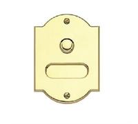 CAL CAMPANELLO E TARGA PORTA NOME SAGOMATO IN OTTONE LUCIDO P620