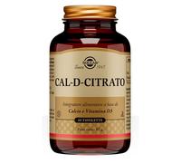 Solgar Cal D Citrato Integratore di Calcio Citrato e Vitamina D3, 60 Tavolette