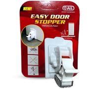 Cal Security Enterprises Easy Fermaporta - Meccanismo autoadesivo e senza trapano per un'installazione facile su tutte le superfici, fermaporta a scatto One Touch per la parte inferiore della porta
