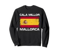Cala Millor - Bandiera della Spagna di Maiorca Felpa