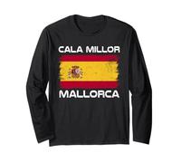 Cala Millor - Bandiera della Spagna di Maiorca Maglia a Manica