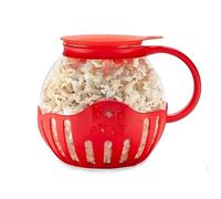 CALA VERDE - Palcorn Microonde Ciotola Pieghevole in Silicone, Popcorn Microonde, Contenitore di vetro, Adatto per Lavastoviglie Resistente alle Alte Temperature