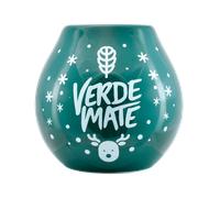 Calabash in ceramica Verde Mate Winter time, 350 ml