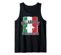 Calabrese Orgoglio del Sud Italia Bandiera Calabria Mappa Design Canotta