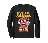 Calabria Calabrese con Peperoncino Piccante Divertente Maglia a Manica