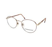 Calabria Design Rotondo/Ovale Lettura Occhiali Impianto Oro 52mm Made IN Italy