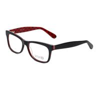 Calabria Viv Design Blu Luce Blocco Occhiali 870 IN Nero e Rosso 55mm Quadrato