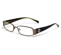 Calabria Vivace 5010 Design Lettura Occhiali 52 MM Bronzo Nero Fiore Cristalli
