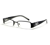 Calabria Vivace 5011 Design Lettura Occhiali IN Nero Semi Rimless Crystal Star