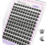 CALAILIS Extension per ciglia, 144 pezzi, arricciatura D, fai da te, ciglia singole, Mega Volume e riutilizzabili Wispy Cluster Lashes Super Thin Band e morbide comfotable tutto il giorno (W04)