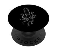 Calamaro Gigante Illustrazione Oceano Acque Profonde PopSockets PopGrip Adesivo