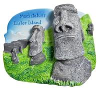 Calamita 3D per frigorifero con statua Moai sull'isola di Pasqua del Cile, souvenir turistico