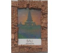 Calamita da frigo Bali Indonesia, realizzata a mano, per viaggi, vacanze, città, souvenir, 6 x 8 cm circa