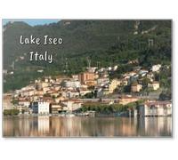 Calamita da frigo con villaggi sul lago d'Iseo e Monte Iseo sulle rive del lago d'Iseo