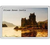 Calamita da frigo gigante con castello Eilee di Donan, Scozia, Highlands scozzesi, giacobite, 20,3 x 30,5 cm