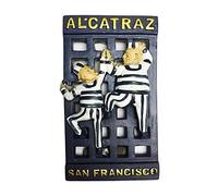 Calamita da frigo in resina 3D, realizzata a mano, stile turistico, viaggio, città, souvenir da collezione, tema: USA Alcatraz Island 17