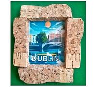 Calamita da frigo souvenir dell'Irlanda di Dublino, realizzata a mano, per viaggi, vacanze, città, 5 x 7 cm, idea regalo