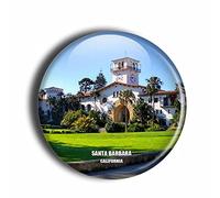 Calamita da frigorifero 3D a tema Santa Barbara, California, USA, fatto a mano, souvenir da viaggio, decorazione da collezione
