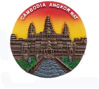 Calamita da frigorifero 3D Angkor Wat Cambogia - Regalo souvenir turistico unico for la decorazione di casa e cucina