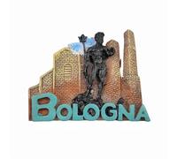 Calamita da frigorifero 3D Bologna Italia, regalo souvenir, in resina, fatta a mano, magnete per frigorifero, collezione decorazione per casa e cucina