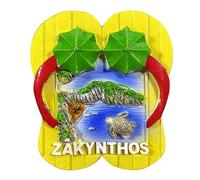 Calamita da frigorifero 3D da viaggio con cala del naufragio Zante, Grecia, souvenir da viaggio, decorazione magnetica per frigorifero