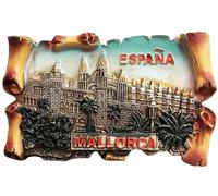 Calamita da frigorifero 3D di Palma Cathedral of Maiorca Spagna regalo regalo di viaggio souvenir decorazione casa e cucina, Mallorca Spagna frigorifero magnete