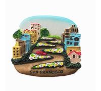 Calamita da frigorifero 3D Lombard Street San Francisco USA Souvenir, adesivo da viaggio, decorazione per la casa e la cucina San Francisco magnete frigorifero