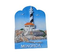 Calamita da frigorifero 3D Minorca Isole Baleari Spagna souvenir da viaggio decorazione per frigorifero in resina dipinta a mano artigianale