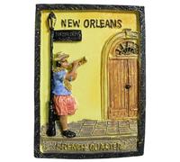 Calamita da frigorifero 3D New Orleans USA, souvenir in resina, fatta a mano, collezione di decorazioni per la casa e la cucina