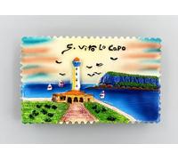 Calamita da frigorifero 3D souvenir turistico San Vito Lo Capo Sicilia Italia