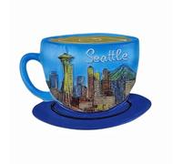 Calamita da frigorifero 3D stile Seattle Stati Uniti souvenir da viaggio decorazione frigorifero resina dipinta a mano artigianato