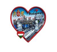 Calamita da frigorifero a forma di cuore Budapest Ungheria 3D regalo souvenir decorazione casa e cucina adesivo magnetico Budapest Ungheria frigorifero magnete collezione