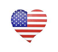 Calamita da frigorifero a forma di cuore con bandiera USA America 3D, regalo per souvenir per la casa e la cucina, decorazione USA per frigorifero