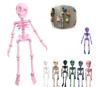 Calamita Da Frigorifero A Forma Di Scheletro Snodabile, Calamite Da Frigorifero A Forma Di Scheletro Gotico Divertente Stampate In 3d, Con Giunti Mobili, Per Frigorifero, Armadietto (D)