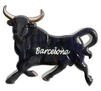 Calamita da frigorifero a forma di toro, souvenir turistico Barcellona, Spagna, collezione decorativa artigianale