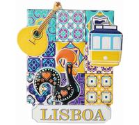 Calamita da frigorifero a Lisbona, souvenir 3D, decorazione artigianale