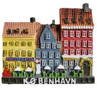 Calamita da frigorifero a tema Copenaghen, Danimarca, souvenir turistico, decorazione 3D per frigorifero