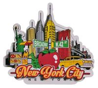 Calamita da frigorifero a tema New York City USA, souvenir turistico, decorazione 3D, collezione artigianale
