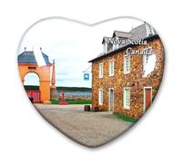 Calamita da frigorifero Canada Nova Scotia adesivi decorativi da viaggio souvenir a forma di cuore in vetro