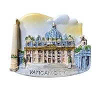 Calamita da frigorifero con Basilica di San Pietro, Chiesa Città del Vaticano, souvenir da viaggio, decorazione 3D per frigorifero, adesivo magnetico, collezione artigianale