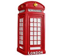 Calamita da frigorifero con cabina telefonica Londra Inghilterra Regno Unito souvenir turistico magnete decorativo dipinto a mano artigianale