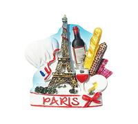 Calamita da frigorifero con la Torre Eiffel di Parigi Francia souvenir da viaggio 3D decorazione per frigorifero adesivo magnetico dipinto a mano collezione artigianale