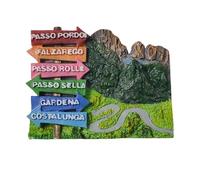 Calamita da frigorifero con le Dolomiti Italia, souvenir da viaggio, decorazione per frigorifero, adesivo magnetico, dipinto a mano, collezione artigianale