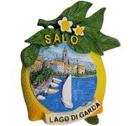 Calamita da frigorifero con limone di Salo, Lago di Garda Italia, souvenir da viaggio, decorazione da cucina, decorazione dipinta a mano