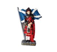 Calamita da frigorifero con pifferaio scozzese e bandiera - Croce di Sant'Andrea/Souvenir dalla Scozia per i fan di Edimburgo, Stirling, Fort William, Le Ebridi, Le Highlands, Mostro di Loch Ness,