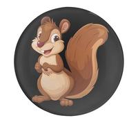 Calamita da frigorifero con scoiattolo simpatico, 4,1 cm, rotondo, in vetro, forte, magnetico, per frigorifero, decorazione per casa e ufficio, 1/2/4 pezzi