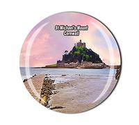 Calamita da frigorifero con scritta in inglese "St Michael's Mount Cornwall Inghilterra" in cristallo 3D Tourist Souvenir da collezione regalo per frigorifero